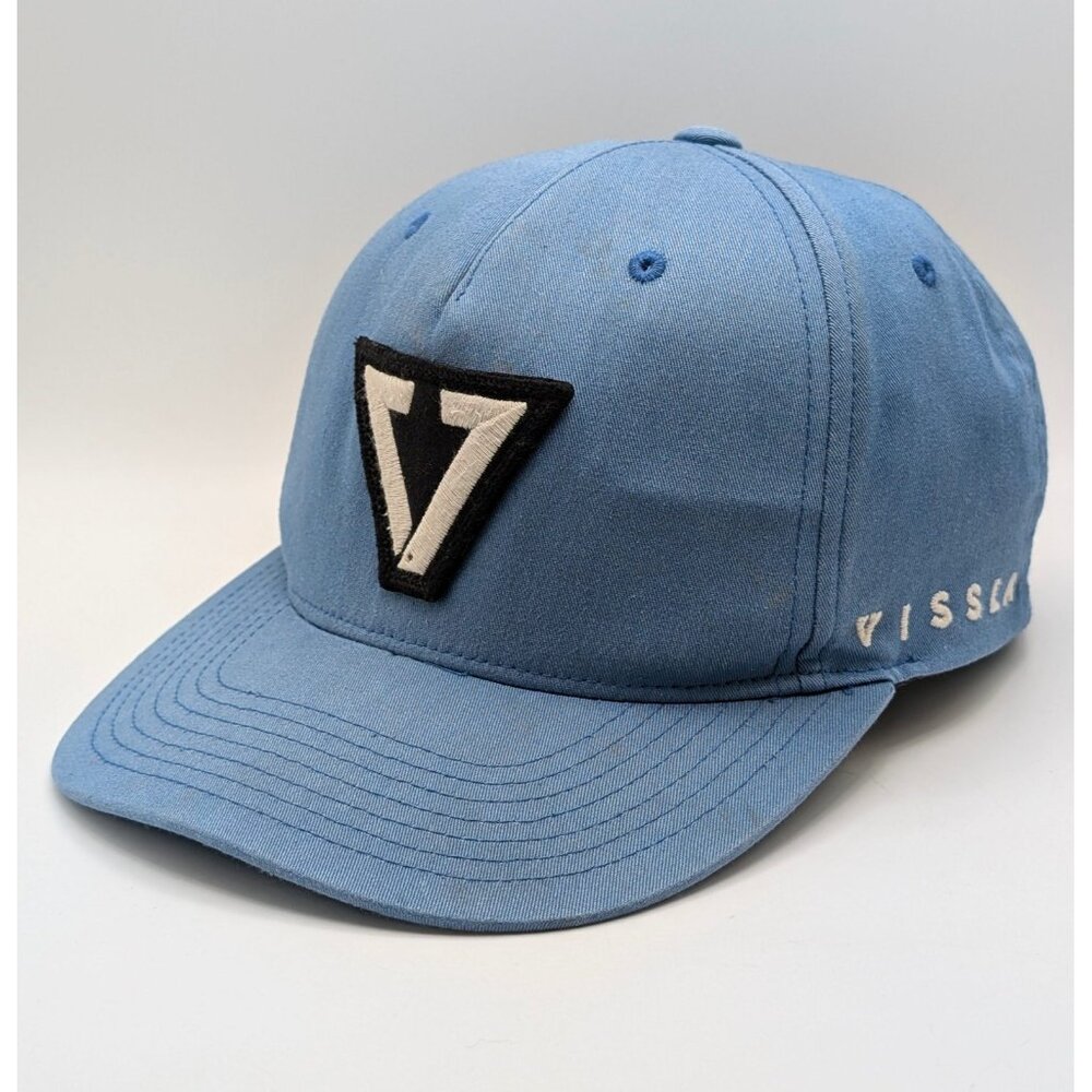 Vissla Trucker Hat Snapback Baseball Cap Light Blue Black White V Surfing Beach